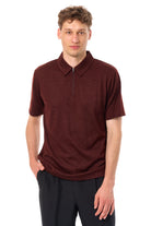 Men's Merino Half Zip Polo Bordo