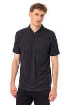 Men's Merino Half Zip Polo Charcoal Grey