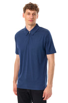 Men's Merino Half Zip Polo Navy — view 3