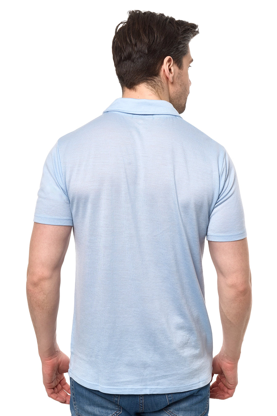 Men's Merino Polo 180 Oxford Blue — view 2