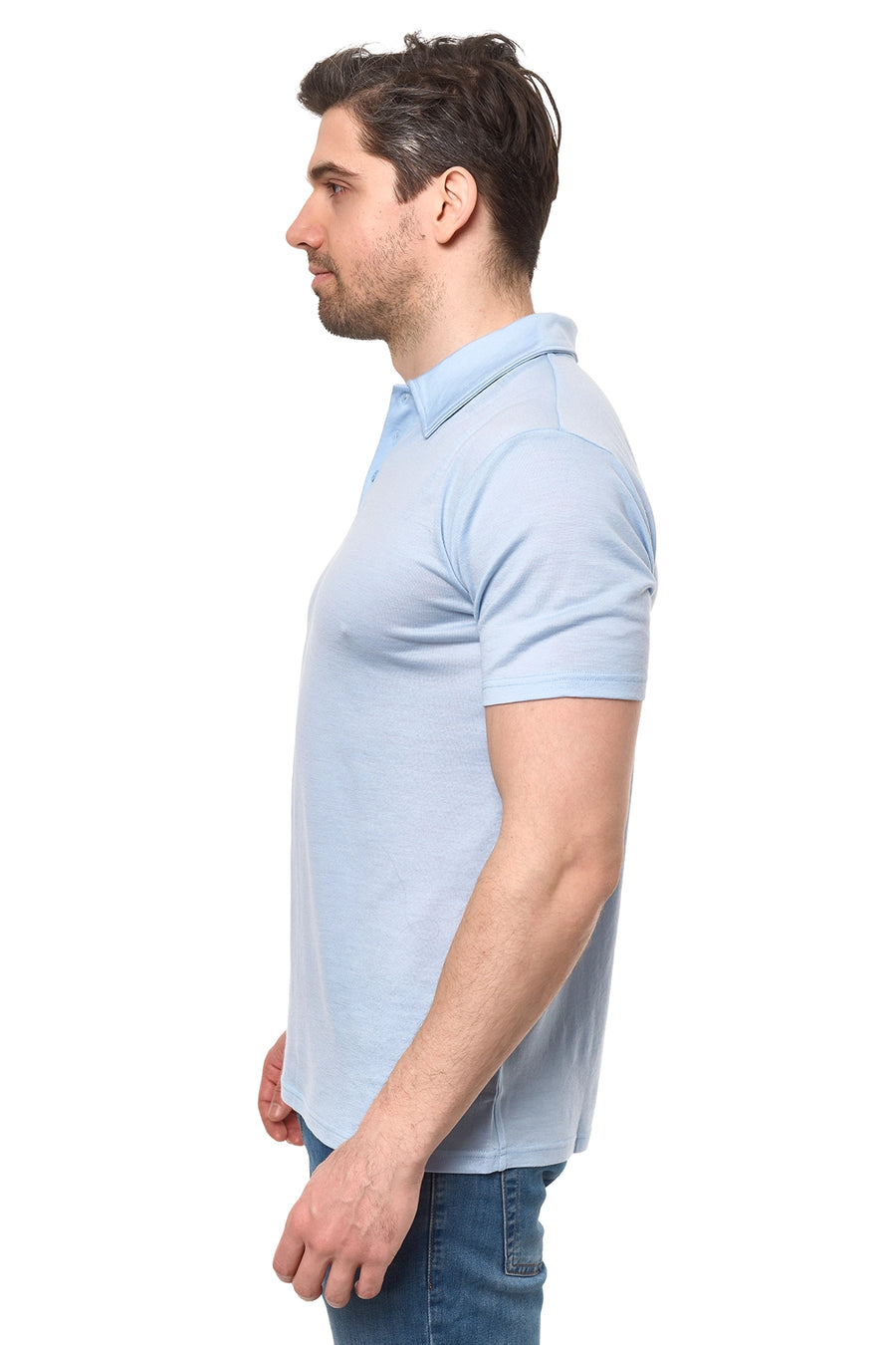Men's Merino Polo 180 Oxford Blue — view 4