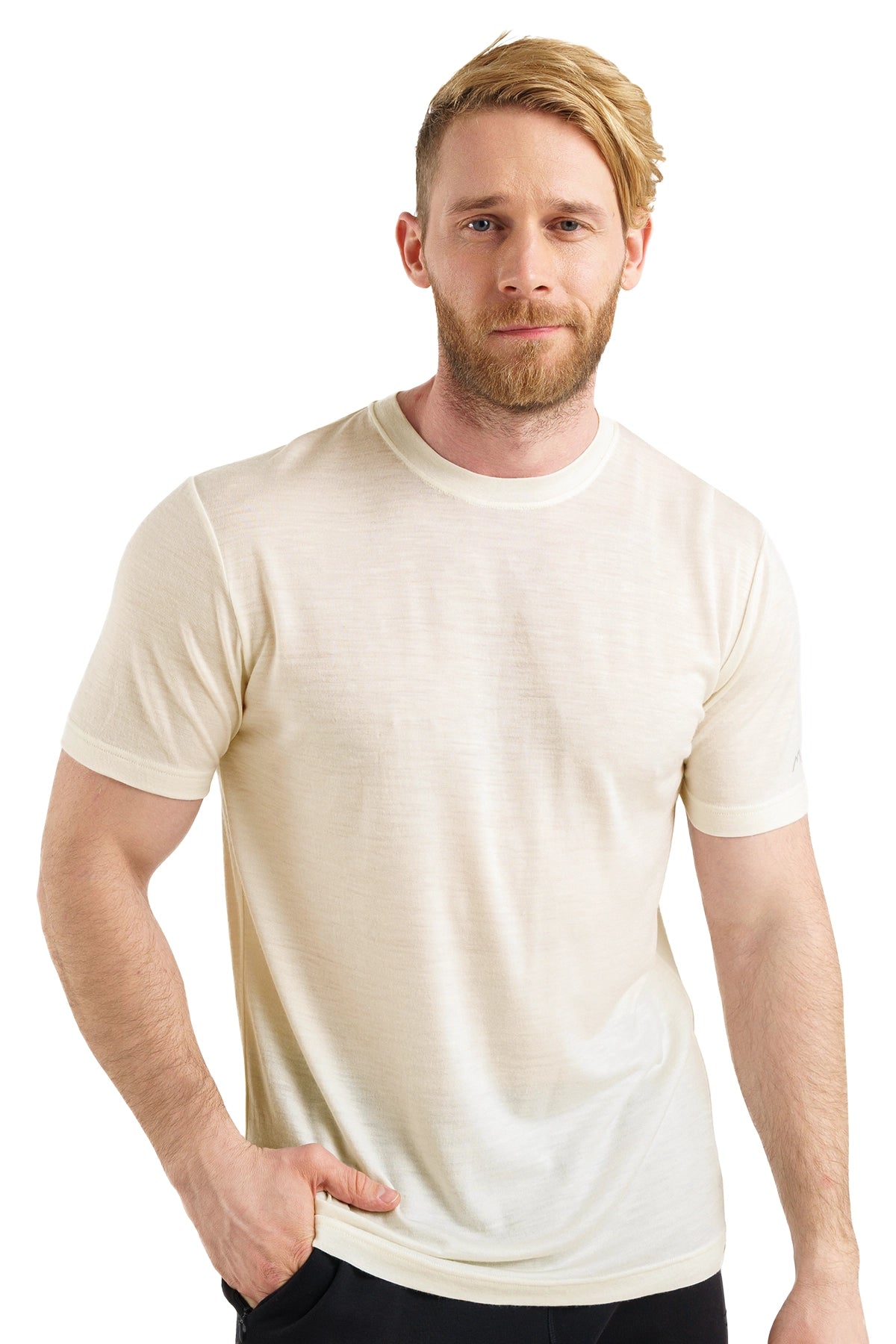 Men's Merino T-shirt 180 Creamy White with socks