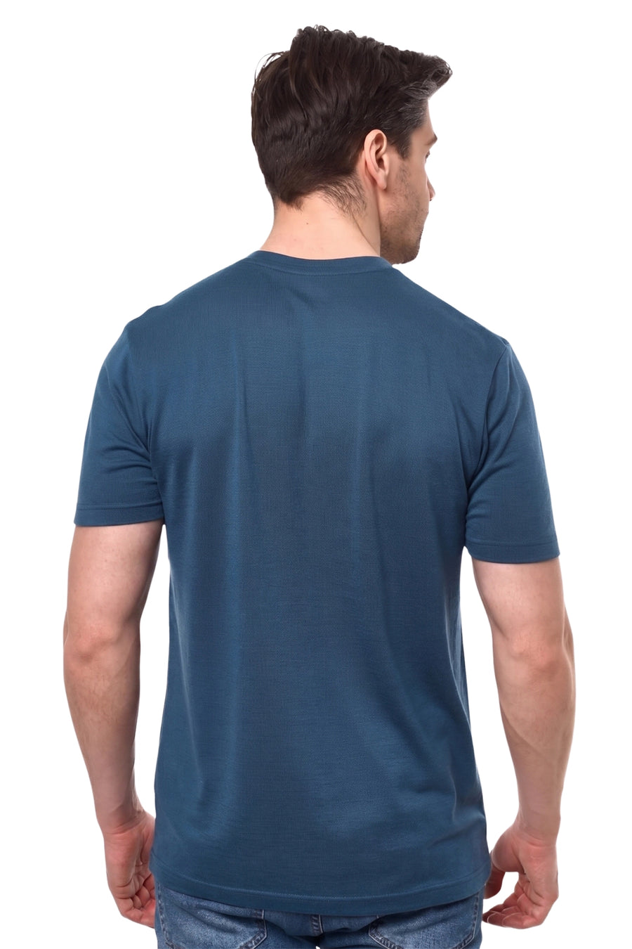 Men's Merino Sport T-shirt Saphire Blue — view 2