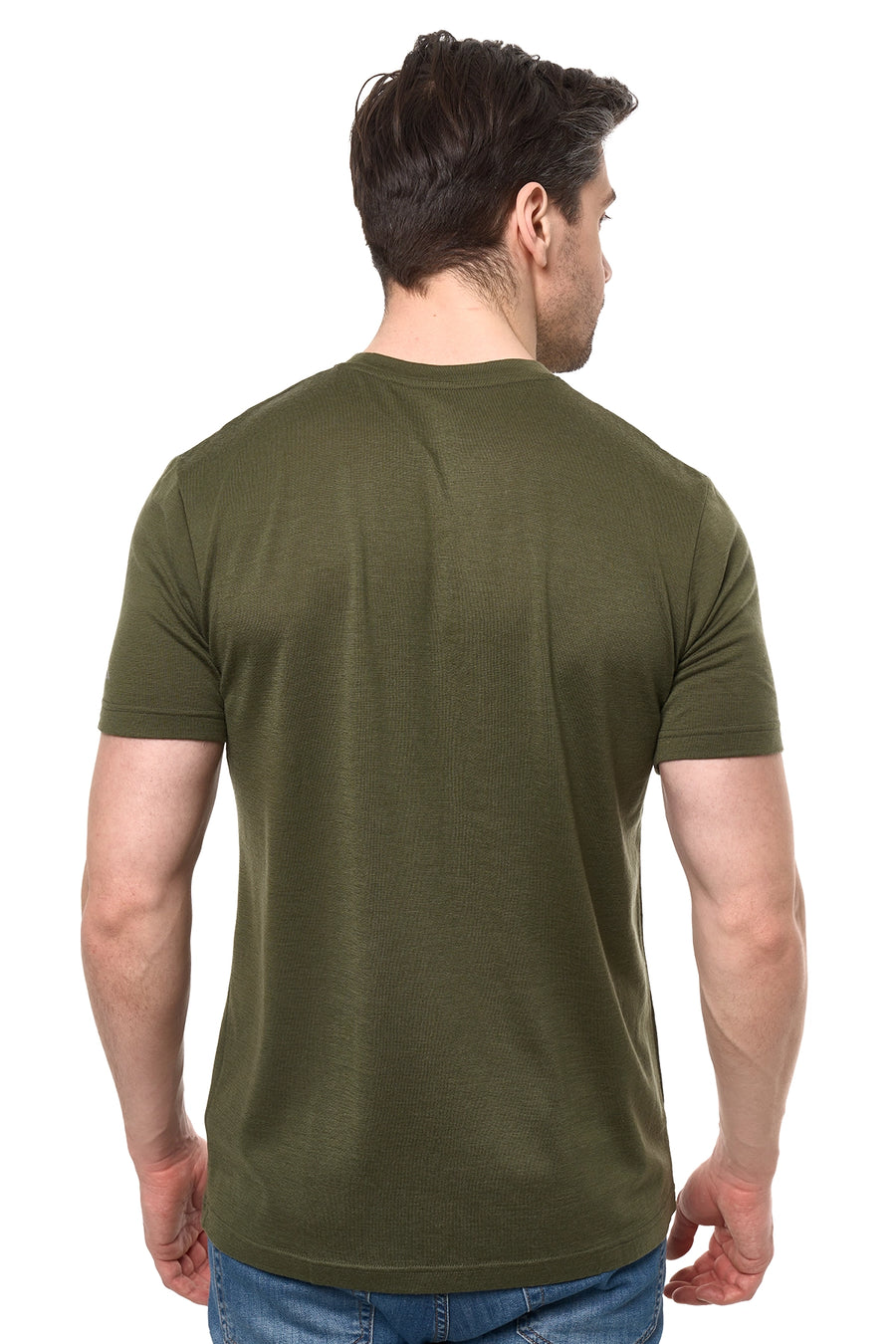 Men's Merino Sport T-shirt Dark Olive — view 2