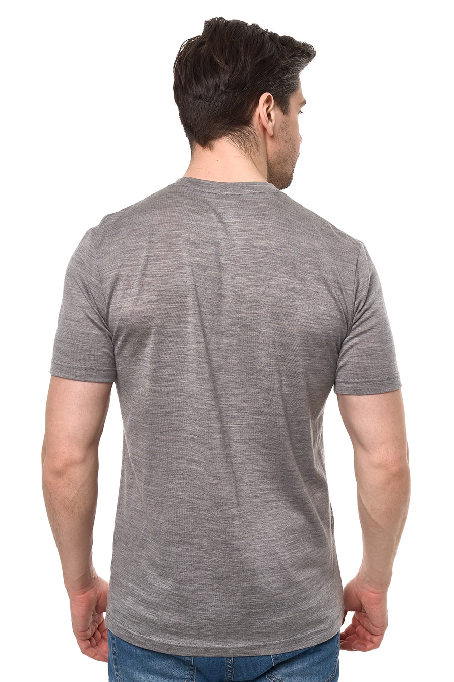 Men's Merino Sport T-shirt Grey Melange — view 2