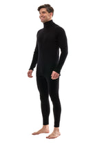Men's Merino Turtleneck Thermal Set 250 Black High Neck — view 3