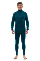 Men's Merino Turtleneck Thermal Set 250 Deep Teal High Neck
