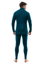 Men's Merino Turtleneck Thermal Set 250 Deep Teal High Neck — view 2