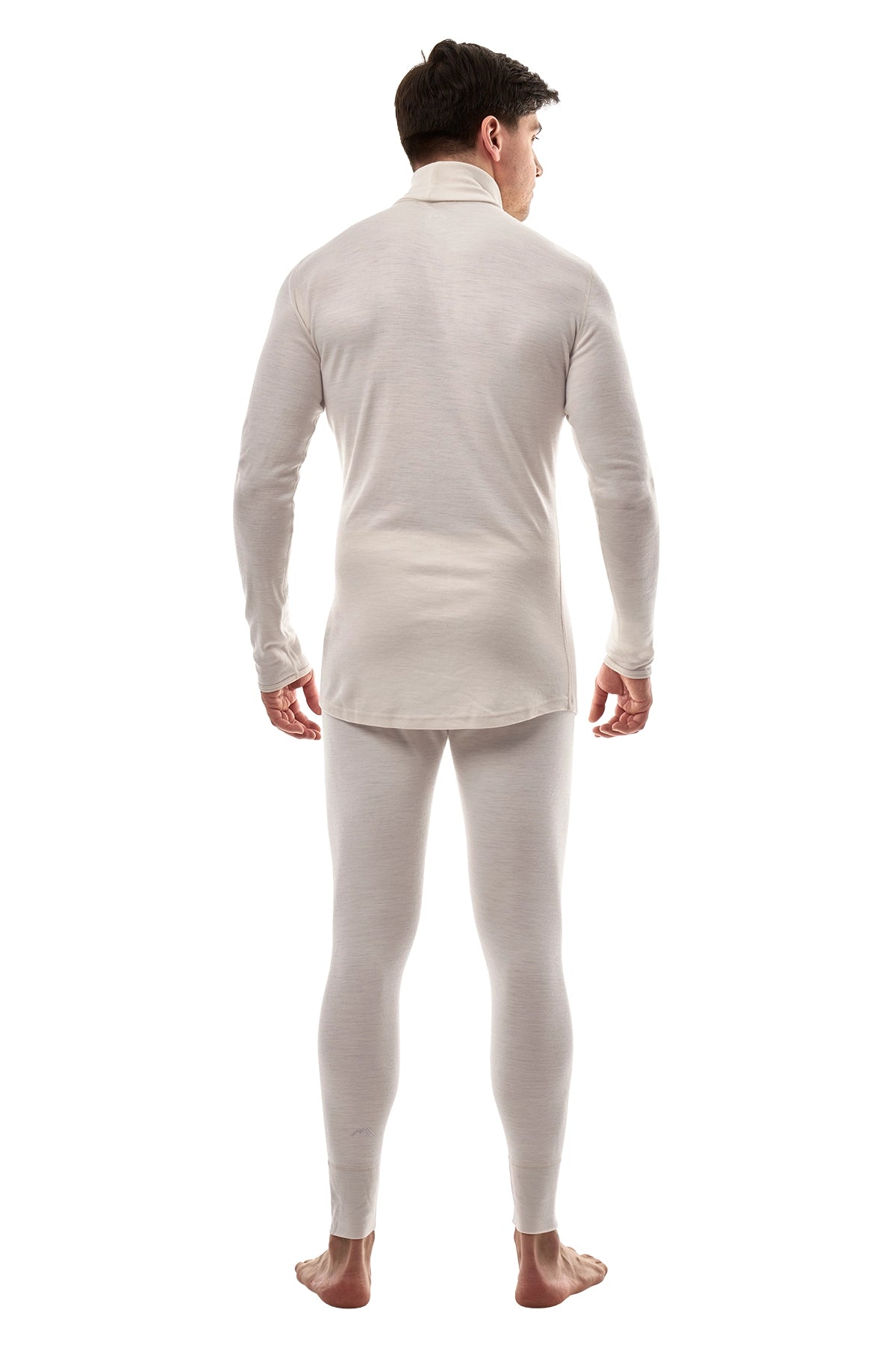 Men's Merino Turtleneck Thermal Set 250 Light Grey High Neck — view 2