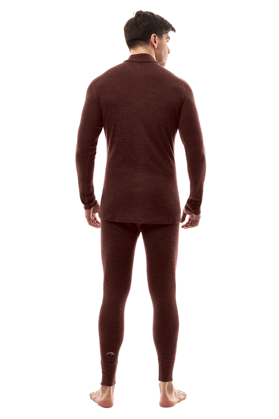 Men's Merino Turtleneck Thermal Set 250 Bordo Low Neck — view 2