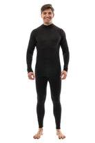 Men's Merino Turtleneck Thermal Set 250 Charcoal Grey Low Neck