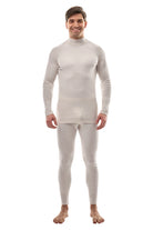 Men's Merino Turtleneck Thermal Set 250 Light Grey Low Neck