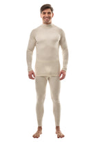 Men's Merino Turtleneck Thermal Set 250 Natural White Low Neck