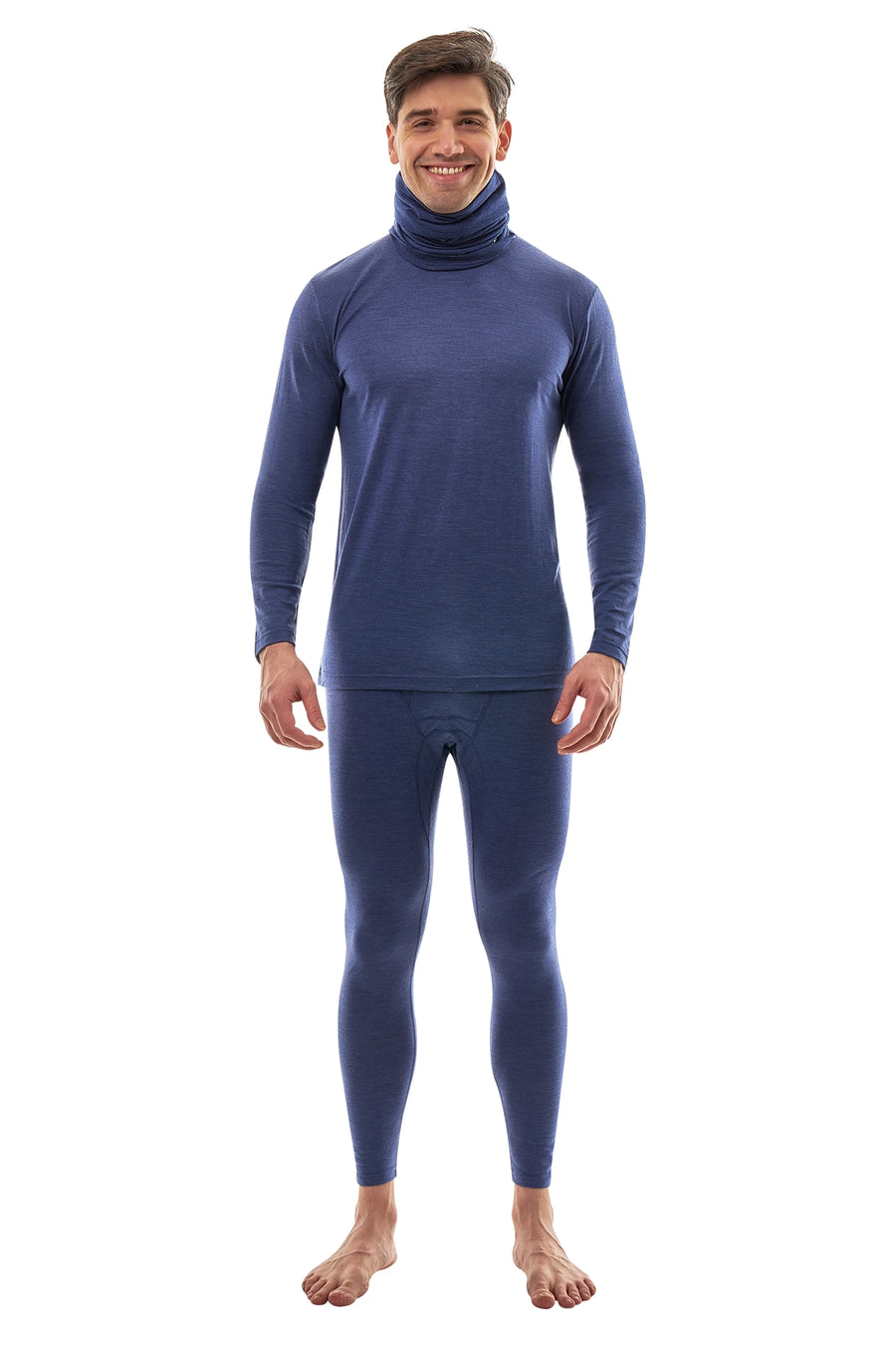 Men's Merino Windsor Blue Set + Neck Gaiter