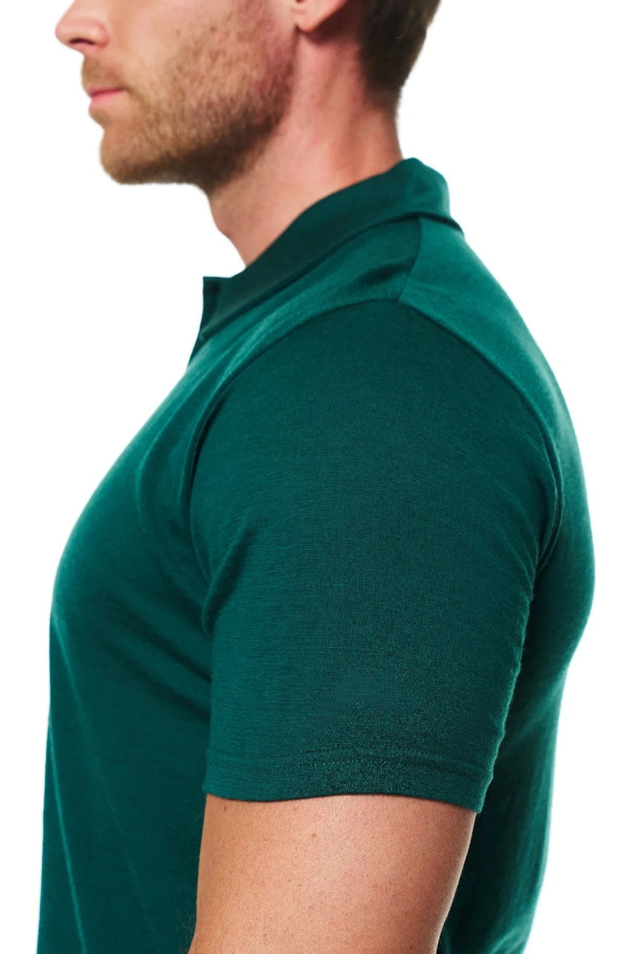 Men's Merino Polo 180 Forest Green — view 4