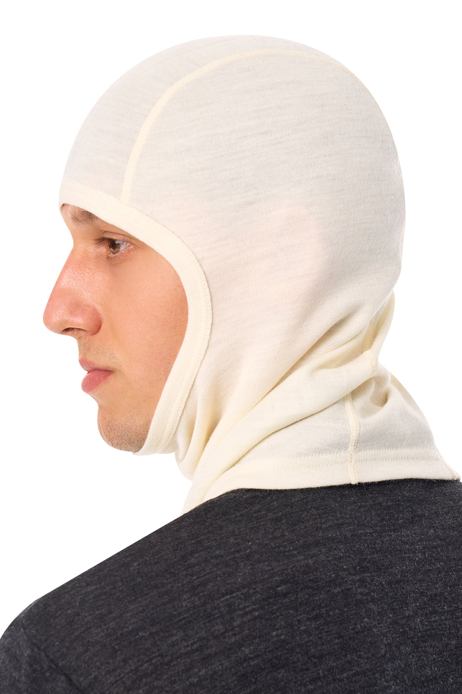 Merino Wool Balaclava Natural White — view 4