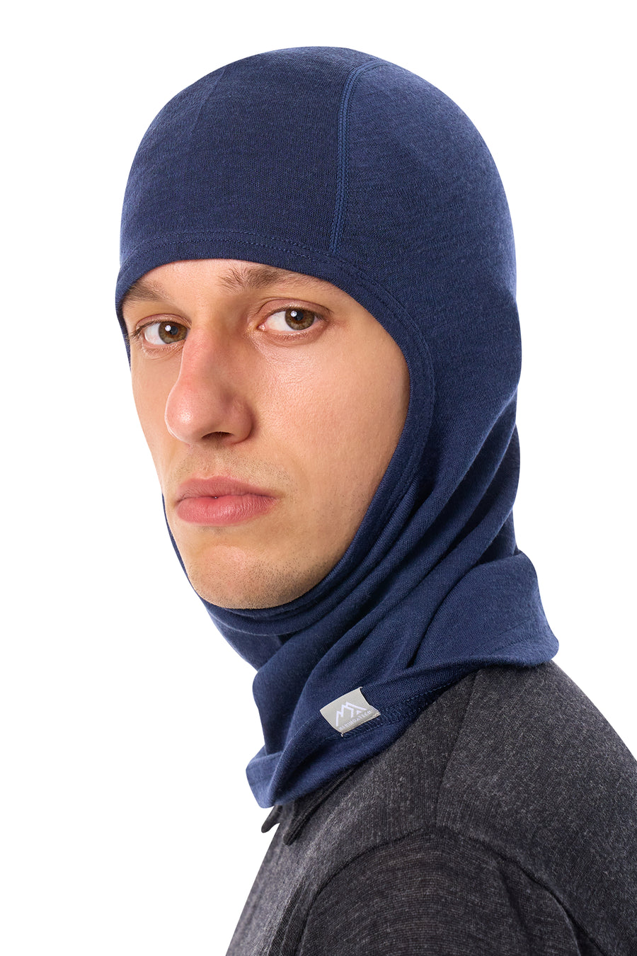 Merino Wool Balaclava Navy — view 3