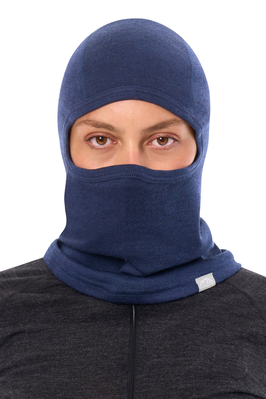 Merino Wool Balaclava Navy — view 5