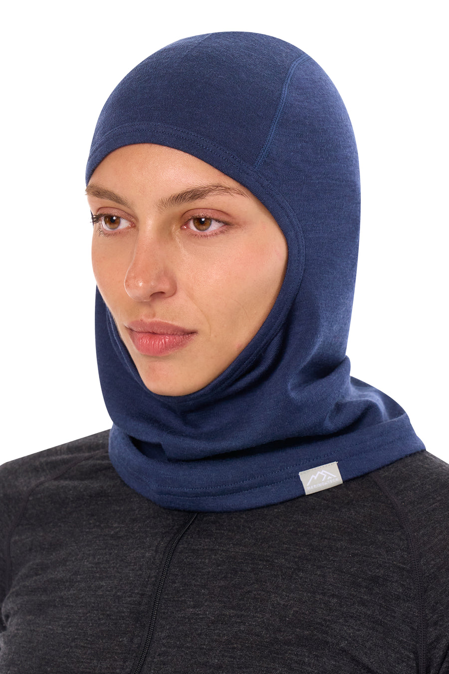 Merino Wool Balaclava Navy — view 6