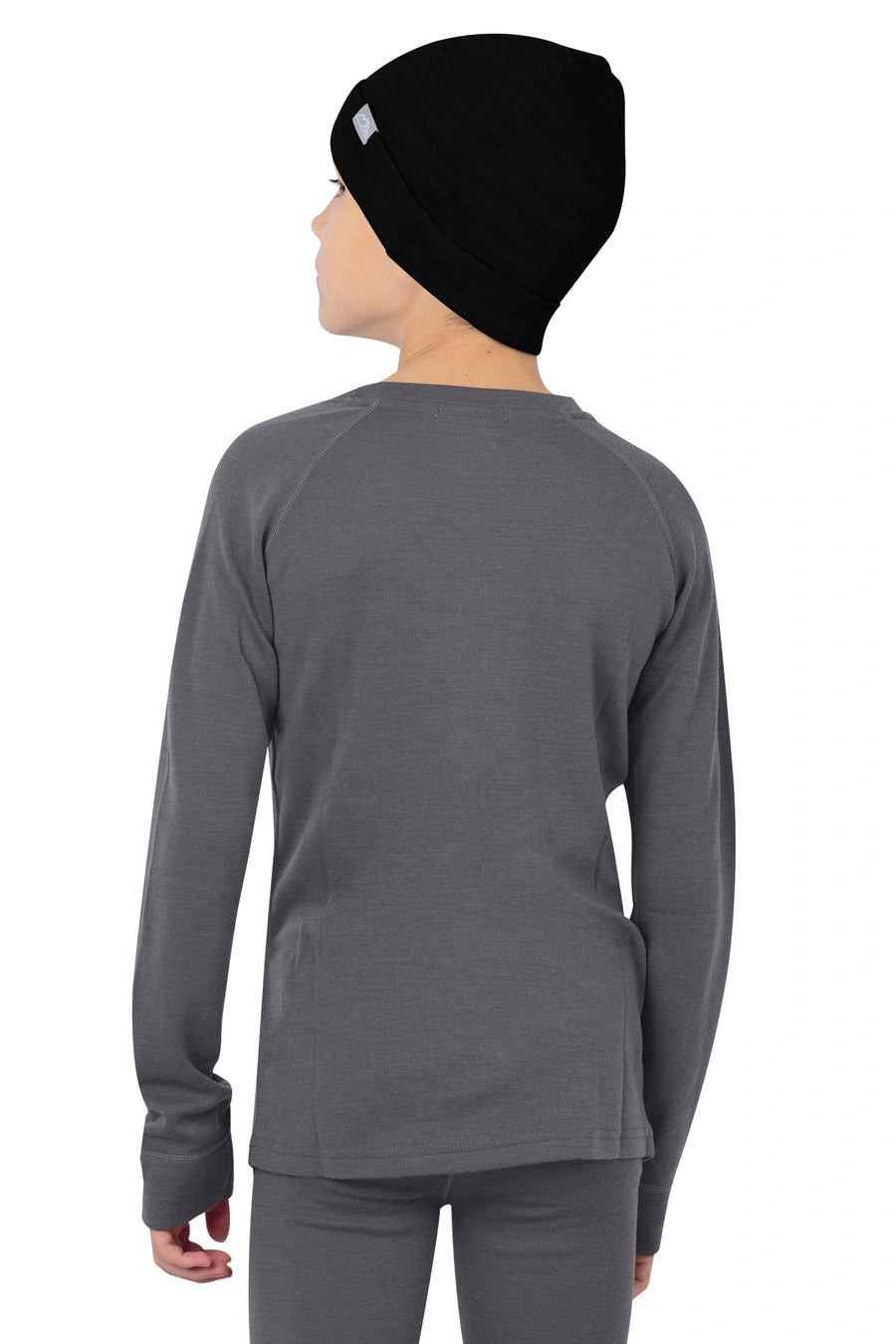 Kids' Merino Wool Long Sleeve 250 Perfect Gray — view 5