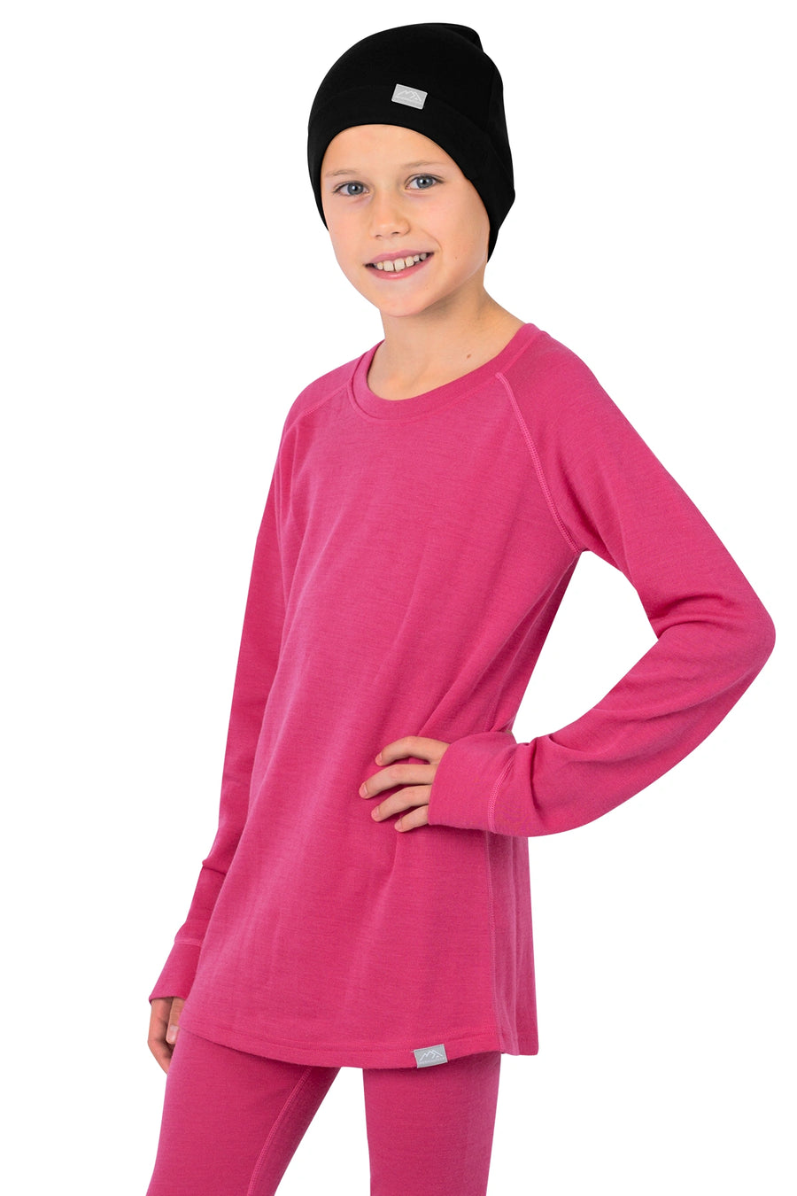 Kids' Merino Wool Long Sleeve 250 Pink — view 6