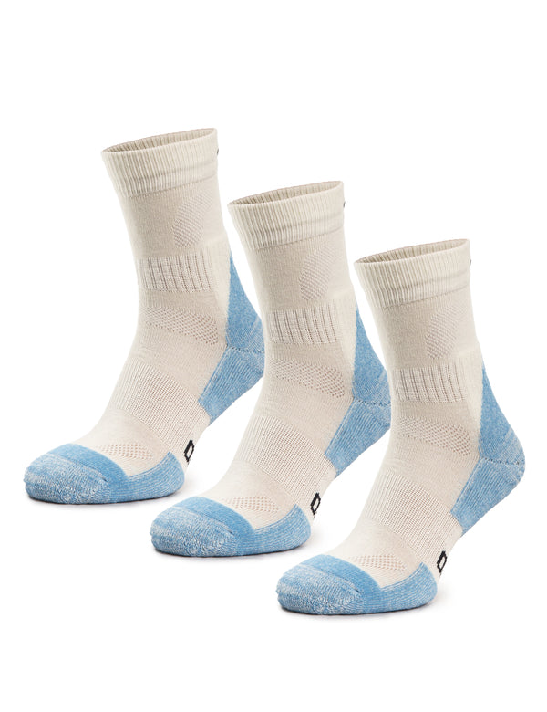 Merino Wool Hiking Socks, 3 pack, Santorini