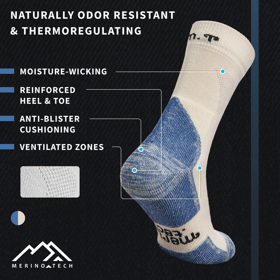 Merino Wool Hiking Socks, 2 pack, Alaska — view 2
