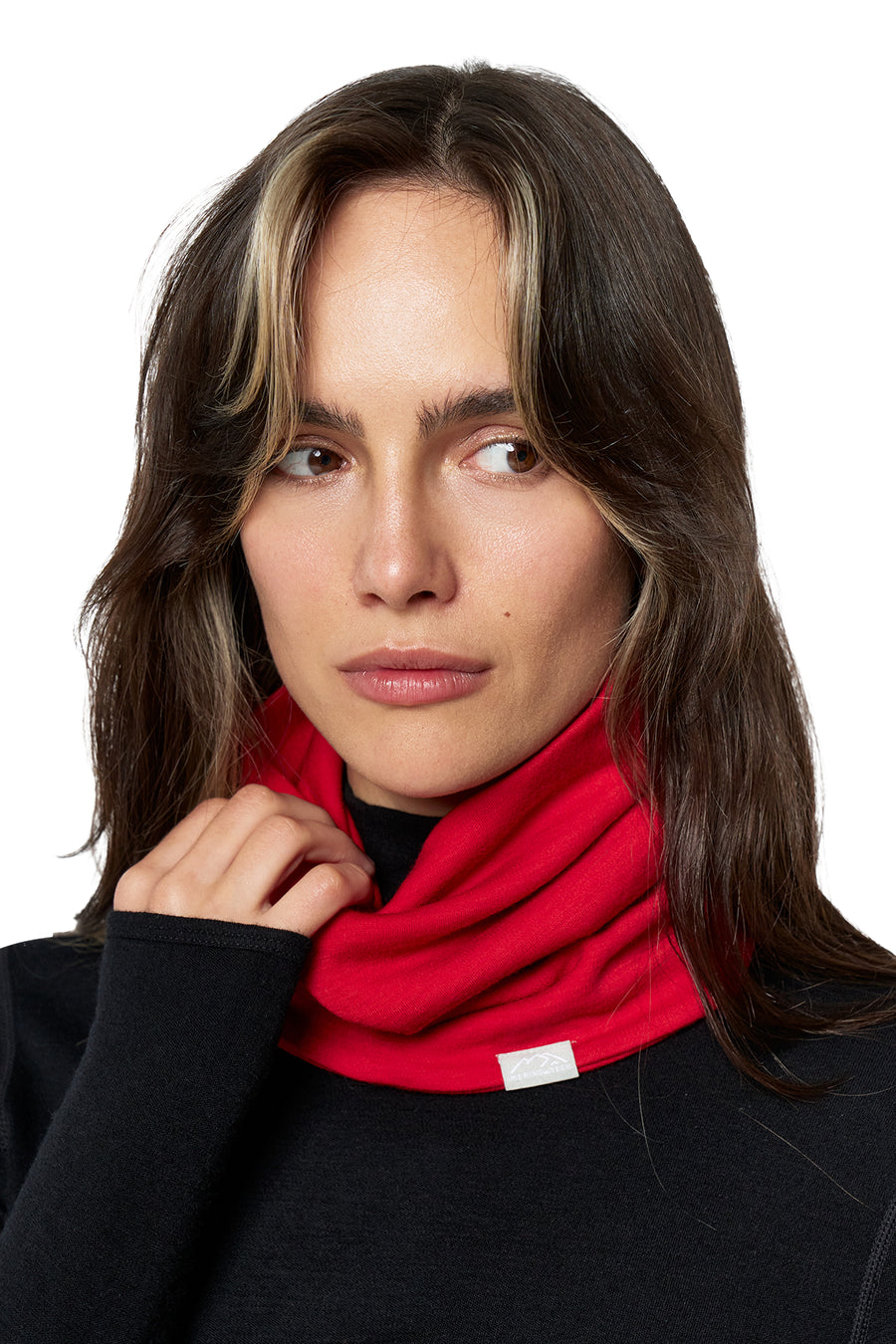 Merino Double-Layer Neck Gaiter Red — view 3