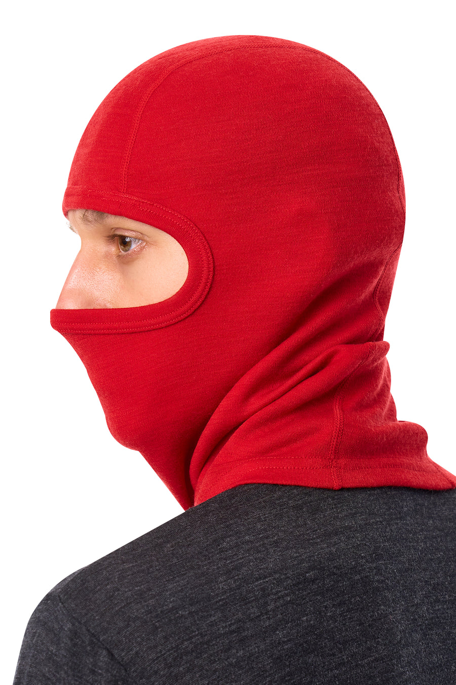 Merino Wool Balaclava Red — view 4
