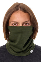 Merino Neck Gaiter 230 Army Green — view 4