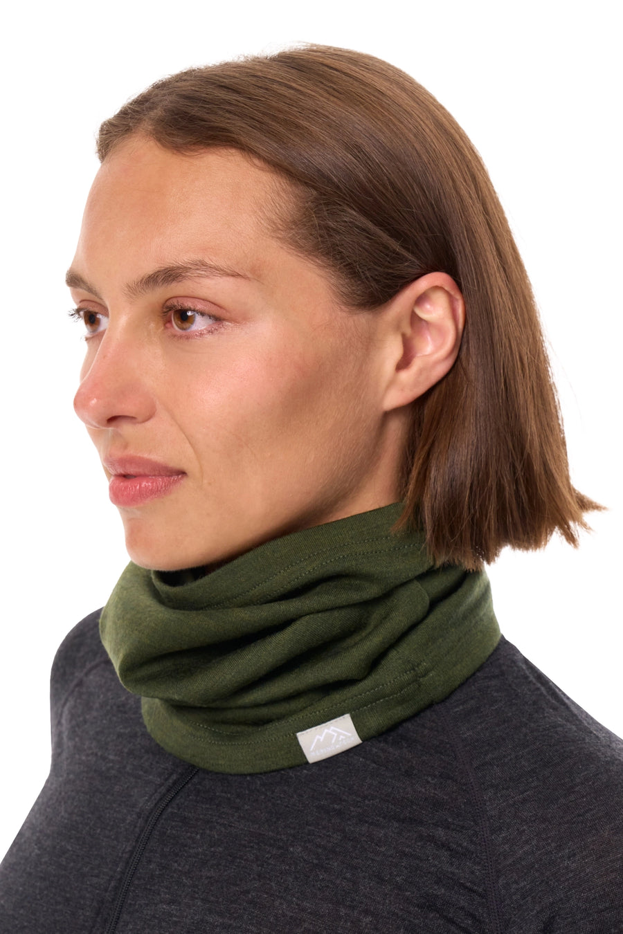 Merino Neck Gaiter 230 Army Green — view 5