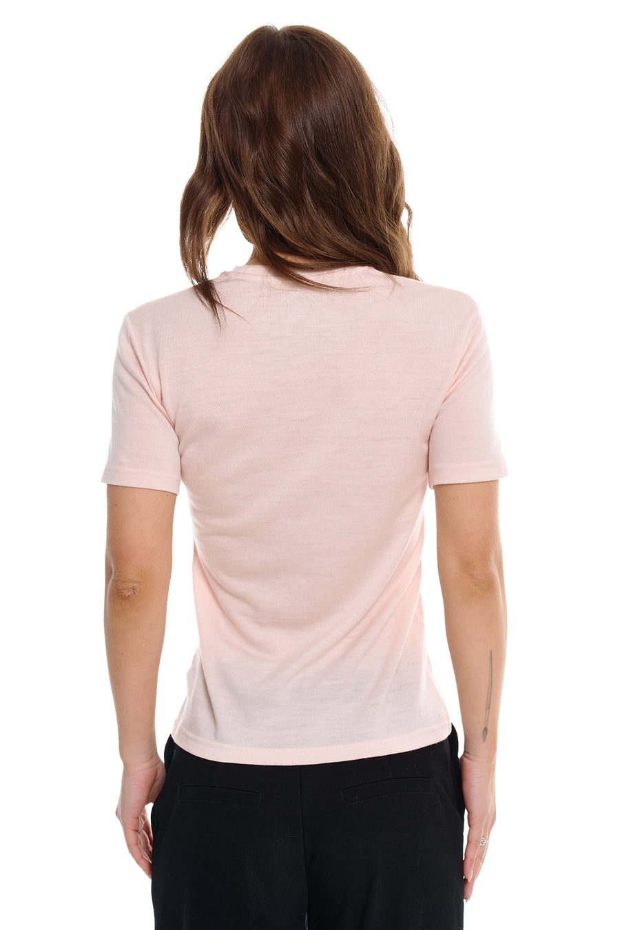 Women's Merino T-shirt 180 Baby Pink Crewneck — view 2