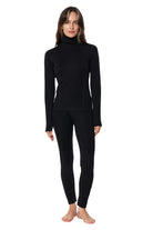Women's Merino Turtleneck Thermal Set 250 Black High Neck