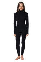 Women's Merino Turtleneck Thermal Set 250 Black Low Neck