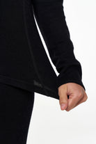 Women's Merino Turtleneck Thermal Set 250 Black Low Neck — view 5