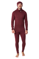 Men's Burgundy Merino Wool Set 250 + Beanie & Gaiter