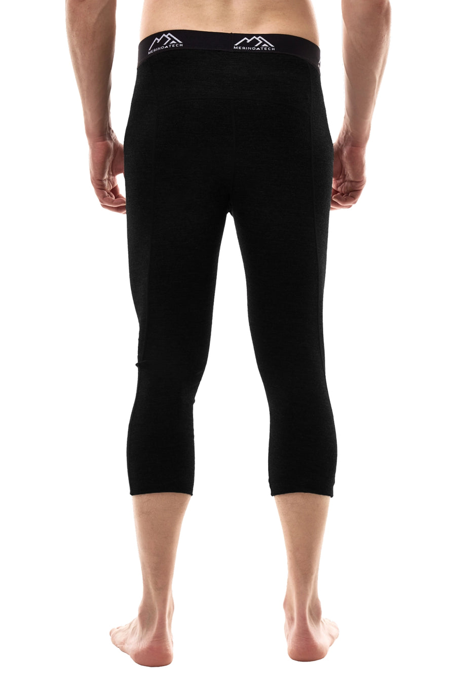 Men's Merino 3/4 Pants 200 Black — view 2
