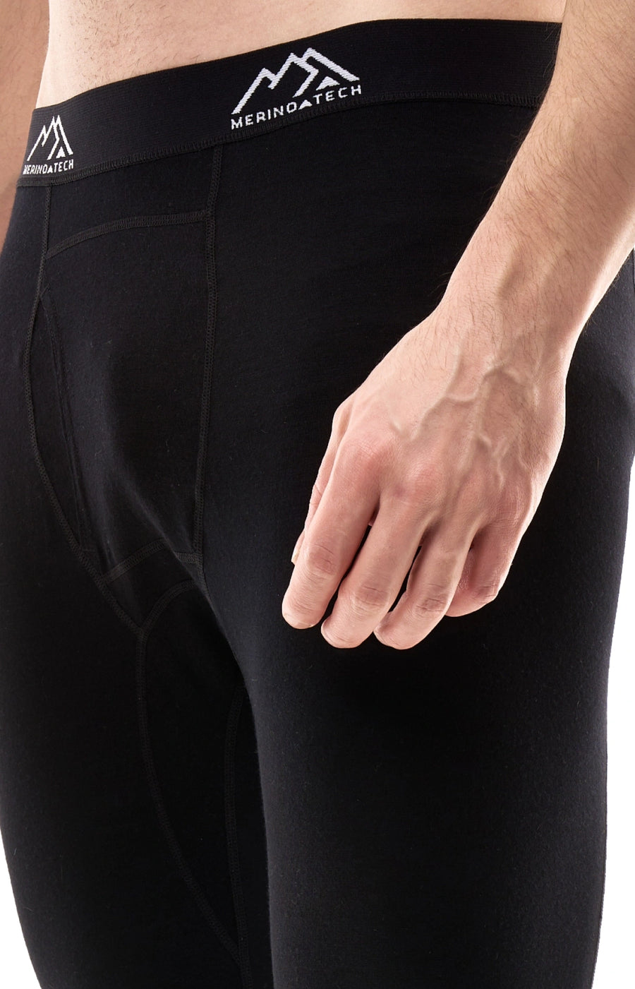 Men's Merino Pants 200 Black — view 4