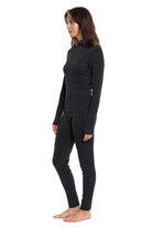 Women's Merino Turtleneck Thermal Set 250 Charcoal Grey Low Neck — view 3