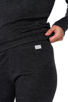 Women's Merino Turtleneck Thermal Set 250 Charcoal Grey Low Neck — view 6