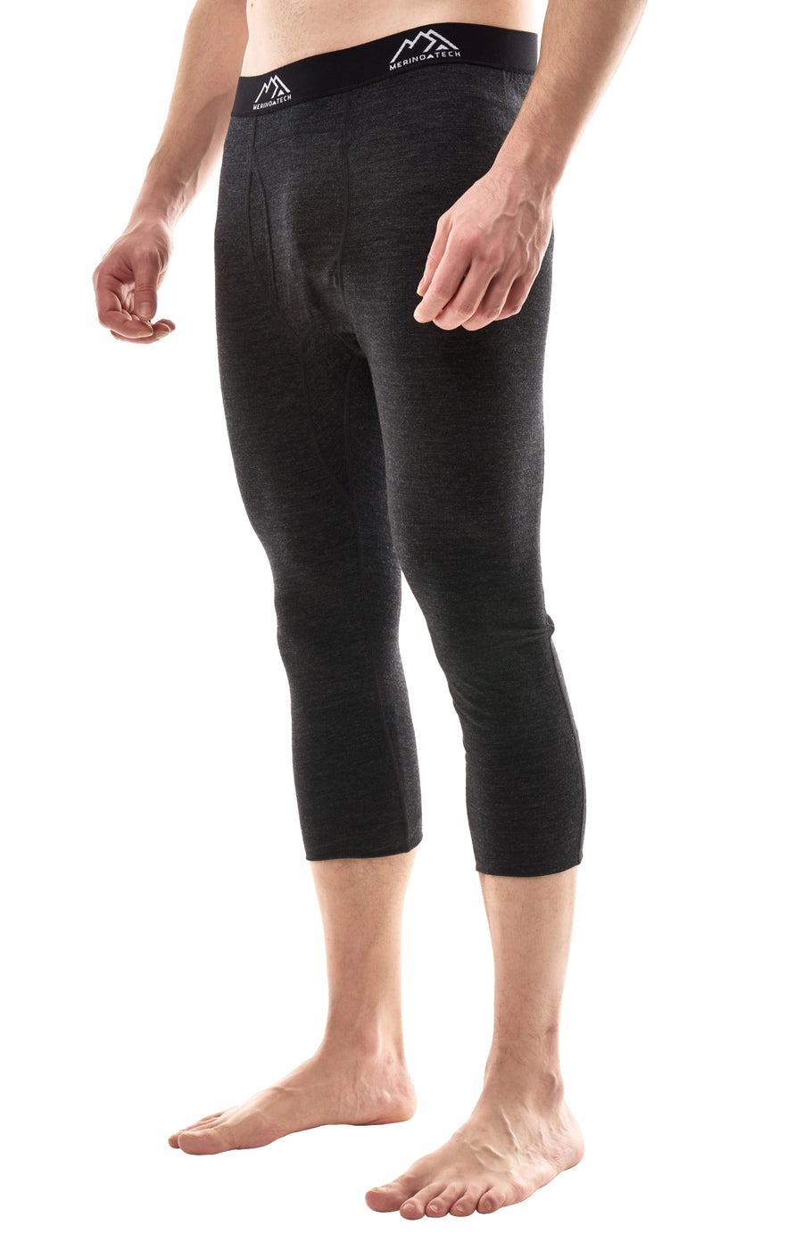 Men's Merino 3/4 Pants 200 Charcoal — view 3