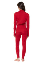 Women's Merino Turtleneck Thermal Set 250 Cherry Red Low Neck — view 2