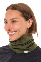 Merino Neck Gaiter 230 Dark Olive — view 6