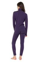 Women's Merino Turtleneck Thermal Set 250 Dark Purple High Neck — view 2