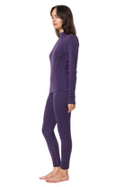 Women's Merino Turtleneck Thermal Set 250 Dark Purple Low Neck — view 3