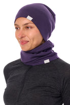 Adult Beanie Dark Purple + Gaiter — view 2