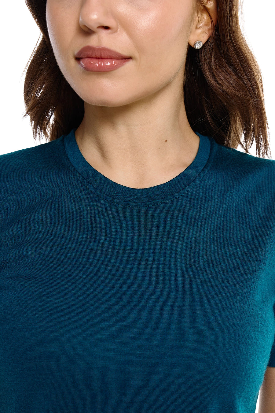 Women's Merino T-shirt 180 Dark Teal Crewneck — view 5