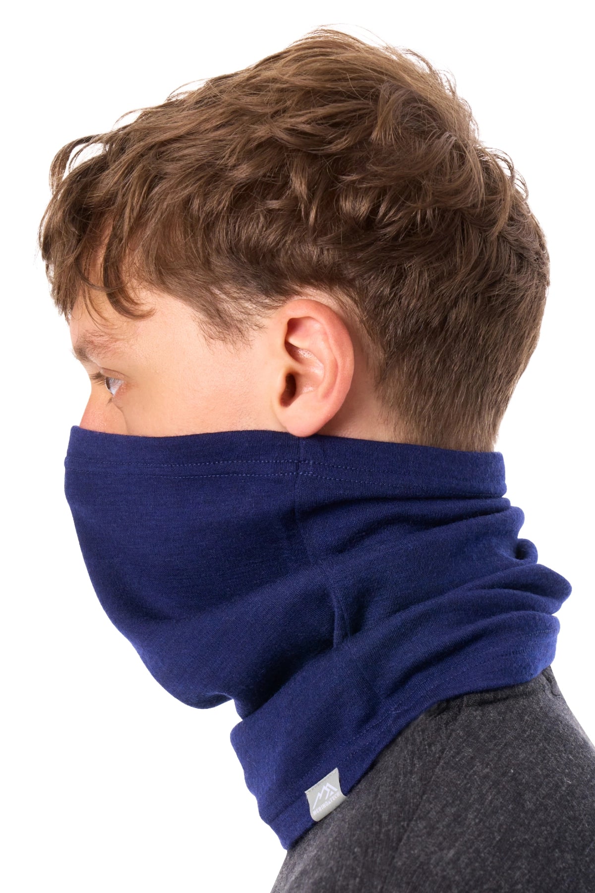 Merino Neck Gaiter 230 Deep Navy — view 2