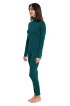 Women's Merino Turtleneck Thermal Set 250 Deep Teal High Neck — view 3