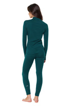Women's Merino Turtleneck Thermal Set 250 Deep Teal Low Neck — view 2